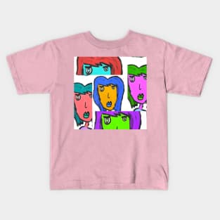 Rainbow Red Head Kids T-Shirt